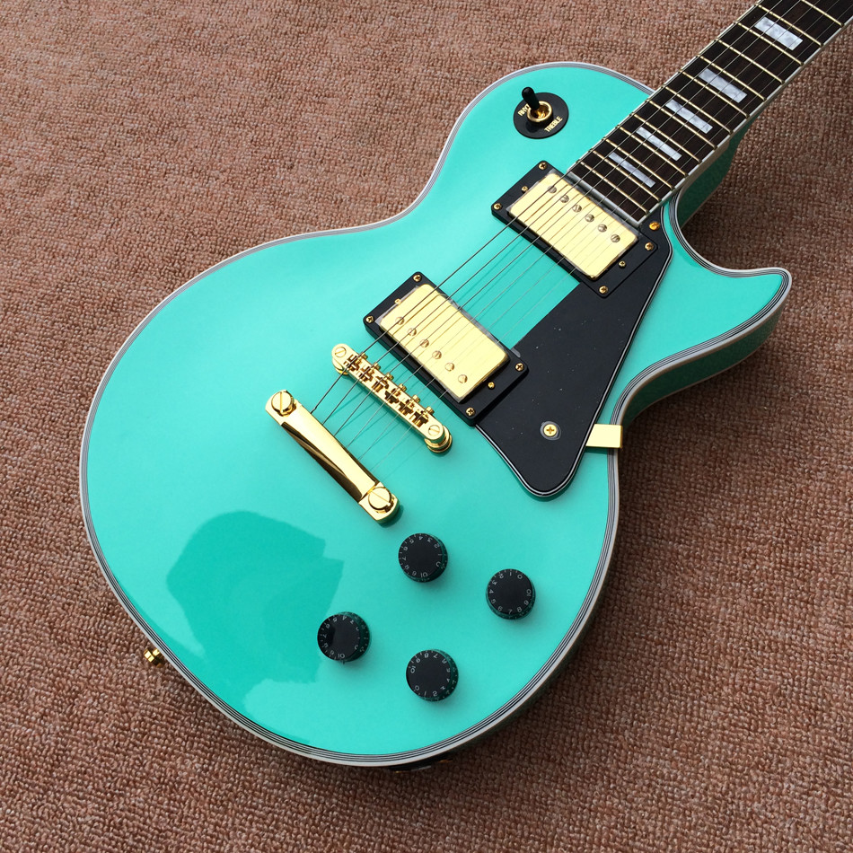 Custom LP electric guitar, Rosewood Fingerboard & Solid Mahogany Body Gold hardware electric guitar, Free shipping