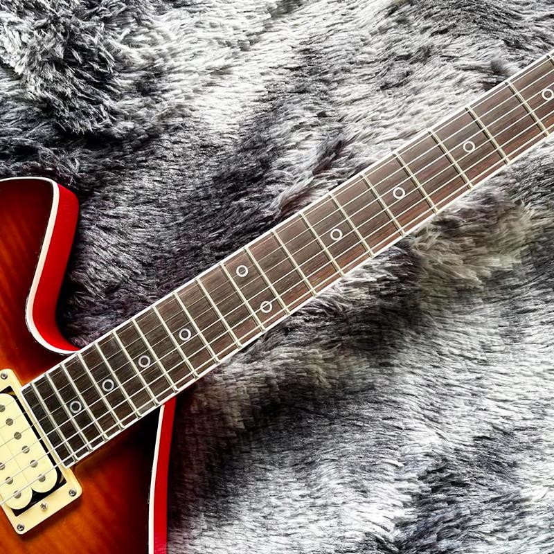 Custom BURN WASH Shaped Left Handed Electric Guitar Flamed Tiger Maple Veneer Color can be Customized