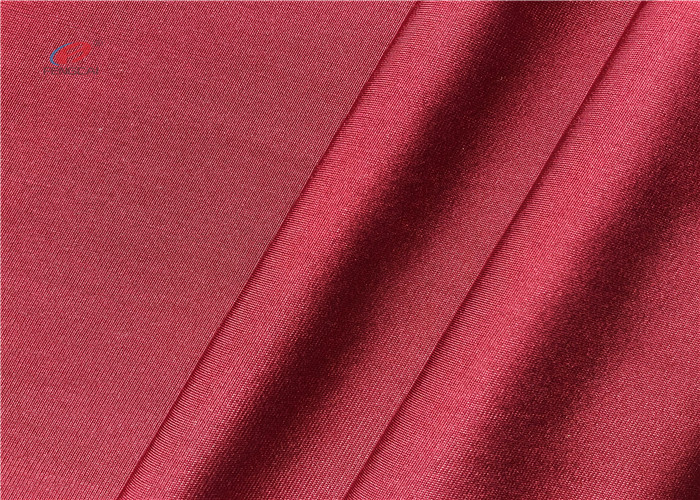 Solid Color Shiny 4 Way Lycra Polyester Spandex Fabric For Sports Swimiwear