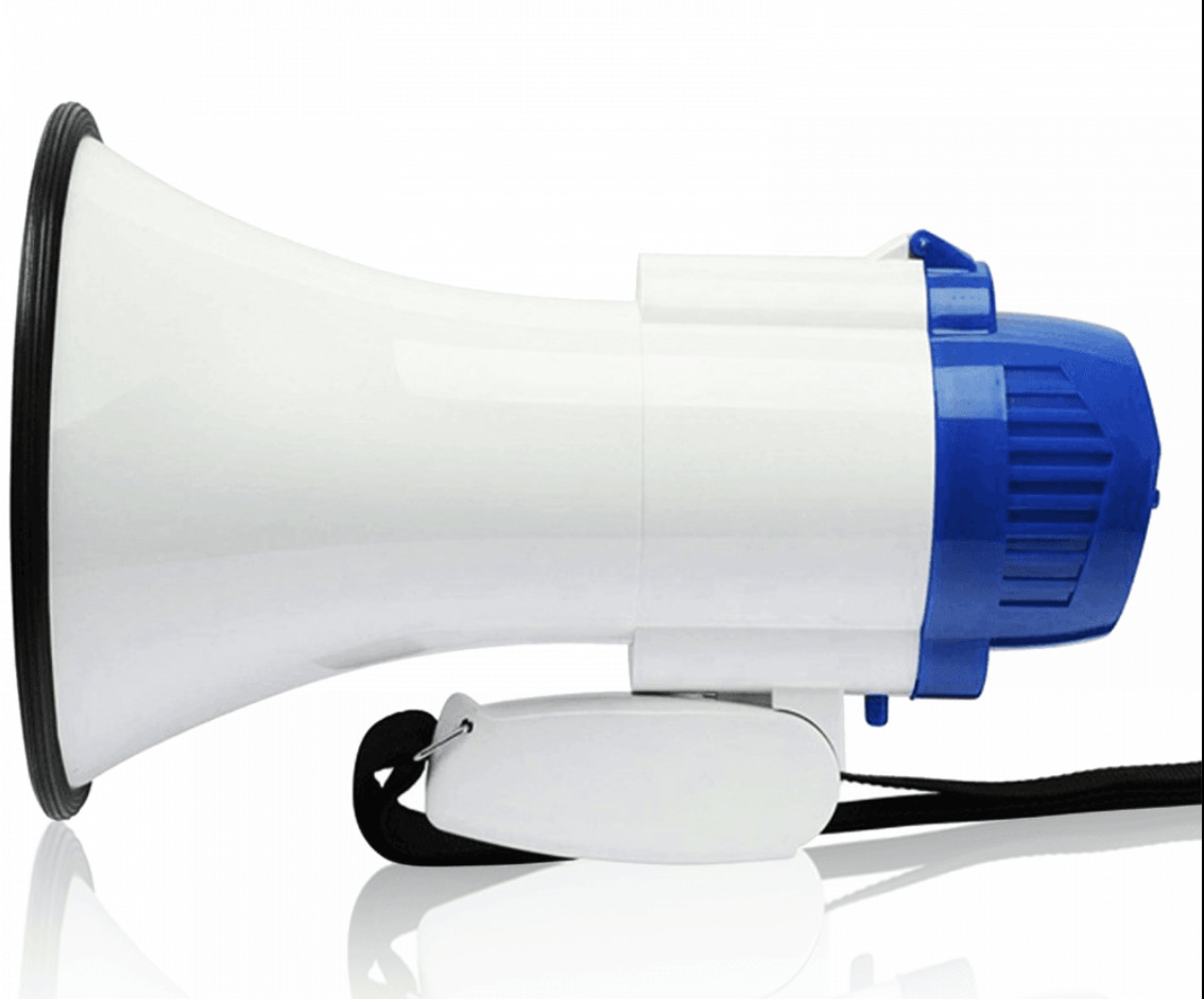 CE Plastic Cheer Megaphone 4 X AA Batteries Rechargeable Megaphone Speaker