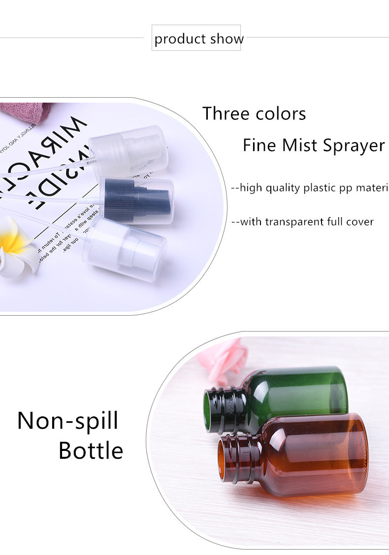 25ml Small Spray Custom Cosmetic Containers PET Plastic Material For Perfume