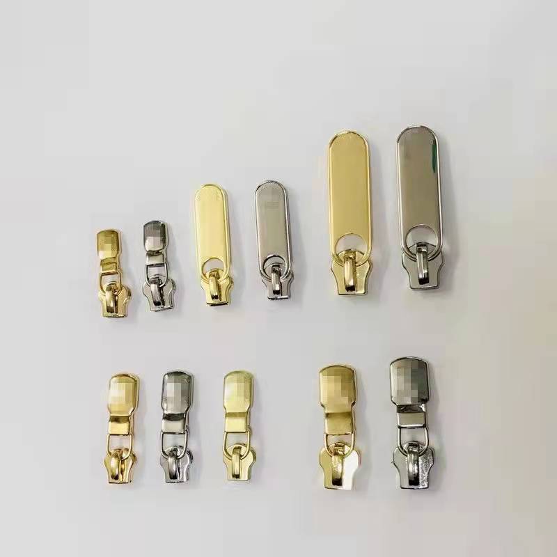Handbags Antique Brass Metal Zipper Sliders Anti Abrasion Gold Zipper Pulls ODM