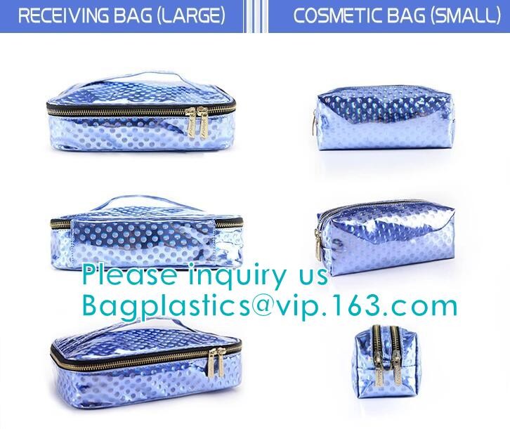 HANDBAG,PORTABLE WASH POUCH Promotional PVC/EVA cosmetic Bag with Handle,PVC Bedding Blanket Bag with Handle, makeup bag