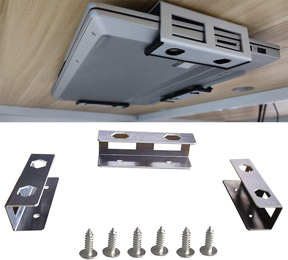 Single-side Bracket Desk Laptop Holder Mount for Standard Devices Under Desk Cable Box