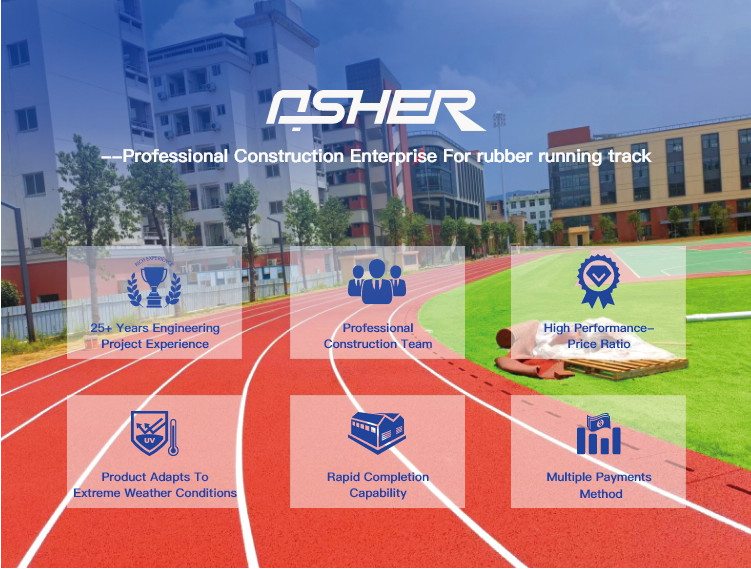 IAAF Approved Durable Weather Resistant 13-25 mm Breathable Rubber Running Track for Club and Training Athletic Fields