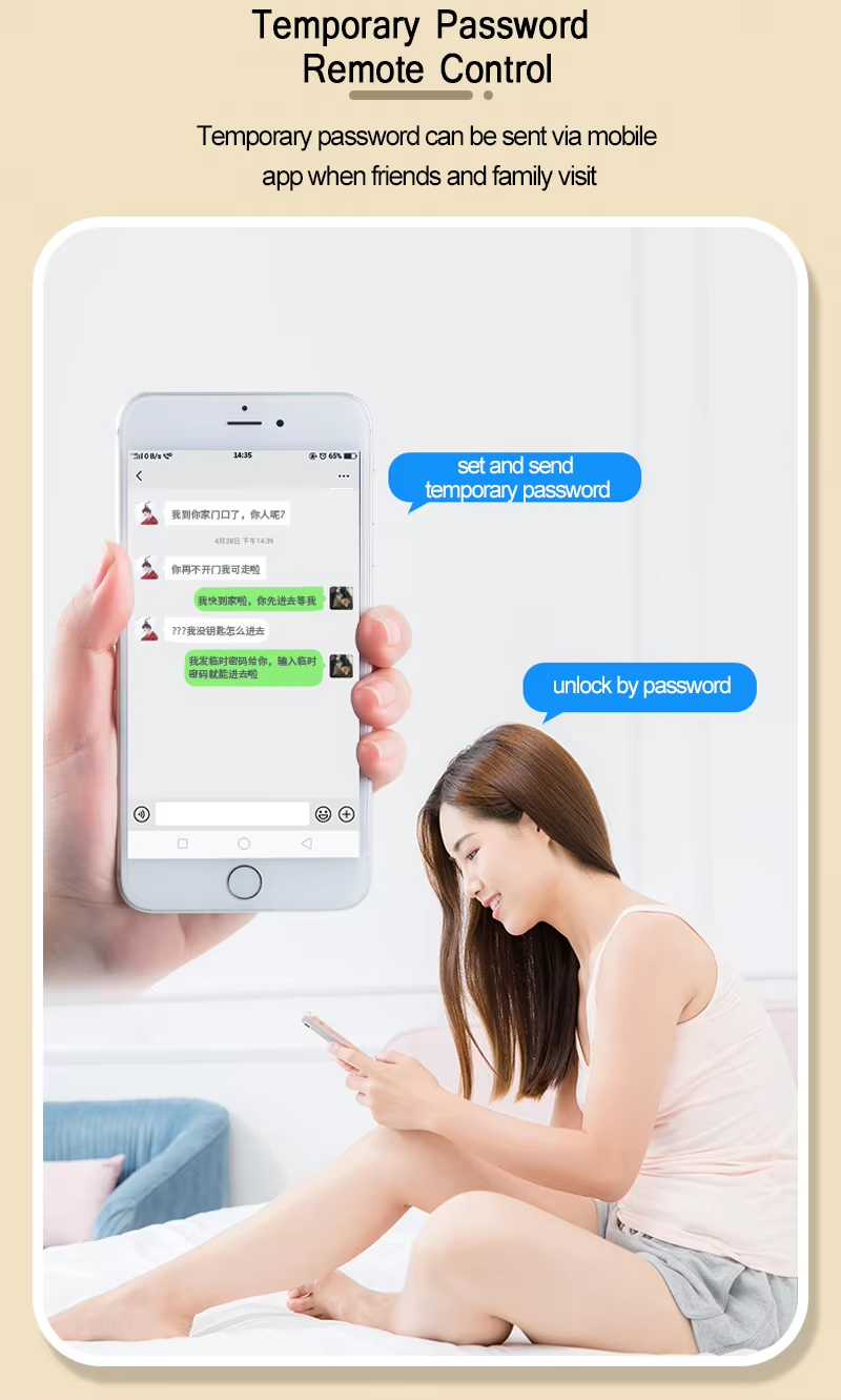 Qleung S617-2 Waterproof Intelligent Tuya Wifi Remote Control Smart Home Door Lock