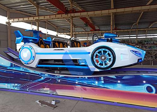 Indoor Outdoor Track Type Theme Park Equipment , Fun Ride F1 Flying Car Rides