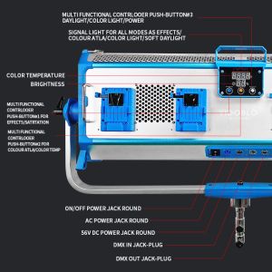500 W Bi Color LED Studio Panel Light With APP Control 10 Preinstalled Effects
