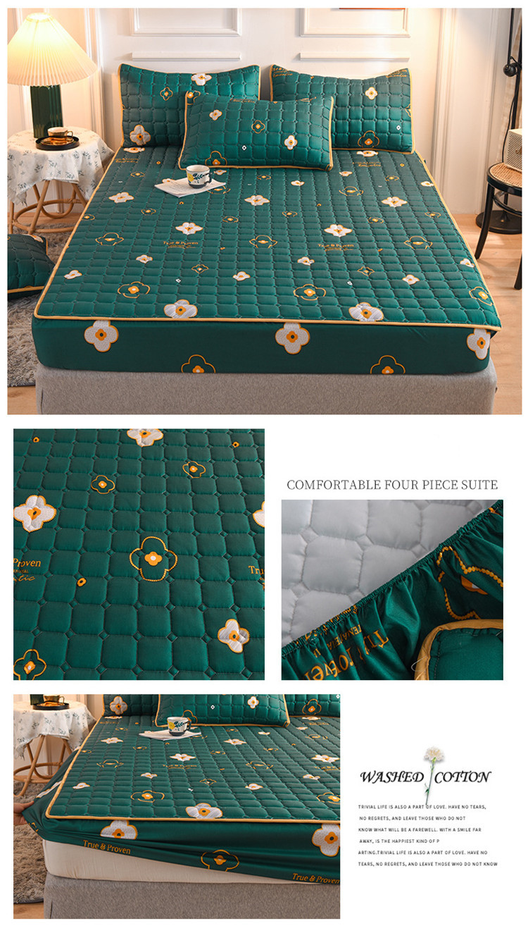 Home Quilted Fittings Custom Printed Brushed Mattress Protectors for Bed Protection Pad