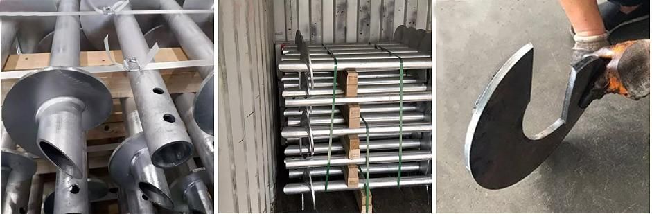 Prefabricated Galvanized Ground Screw Piles For House Ground Foundation