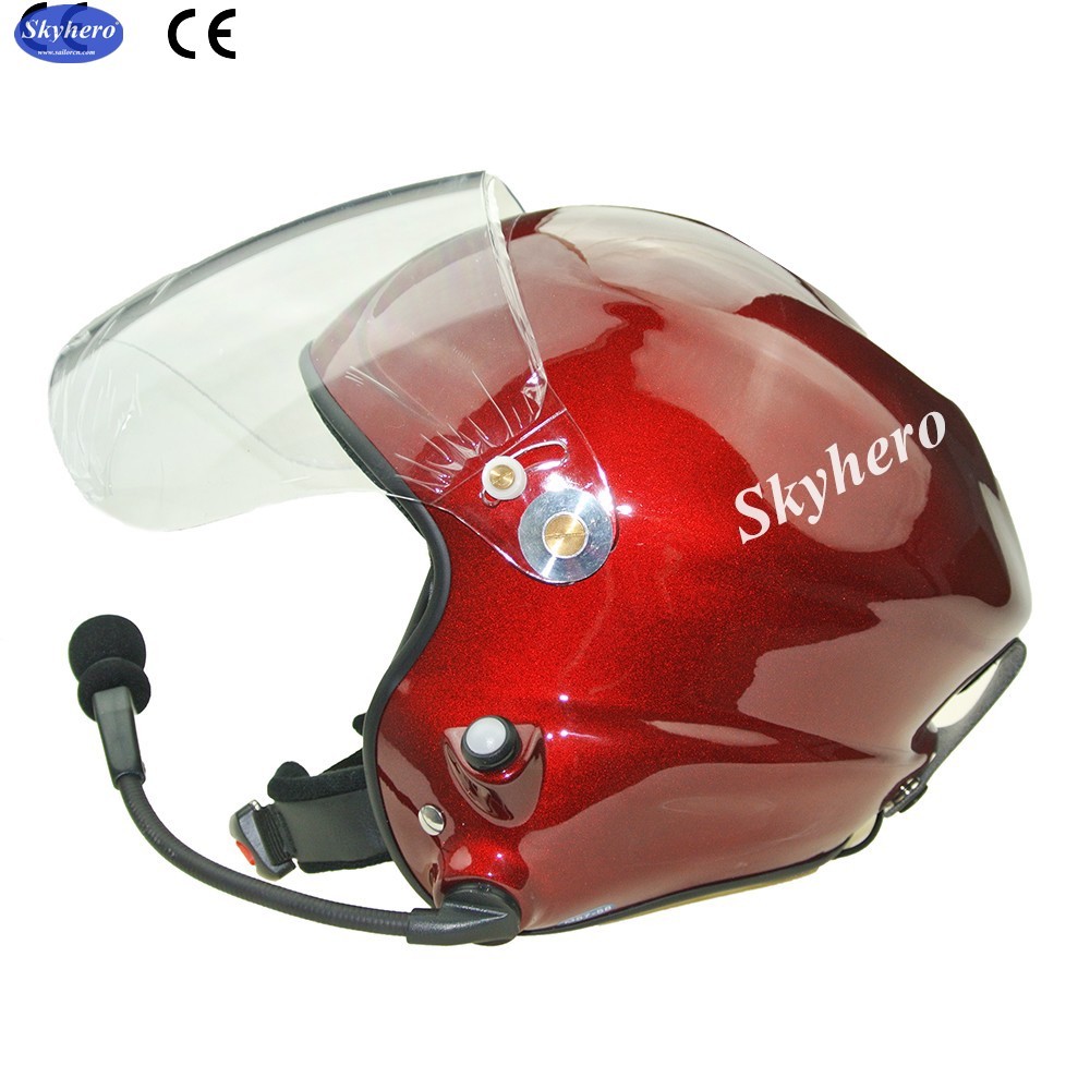 Paramotor helmet GD-G with full headset Red colour M L XL XXL size in stock blue red black