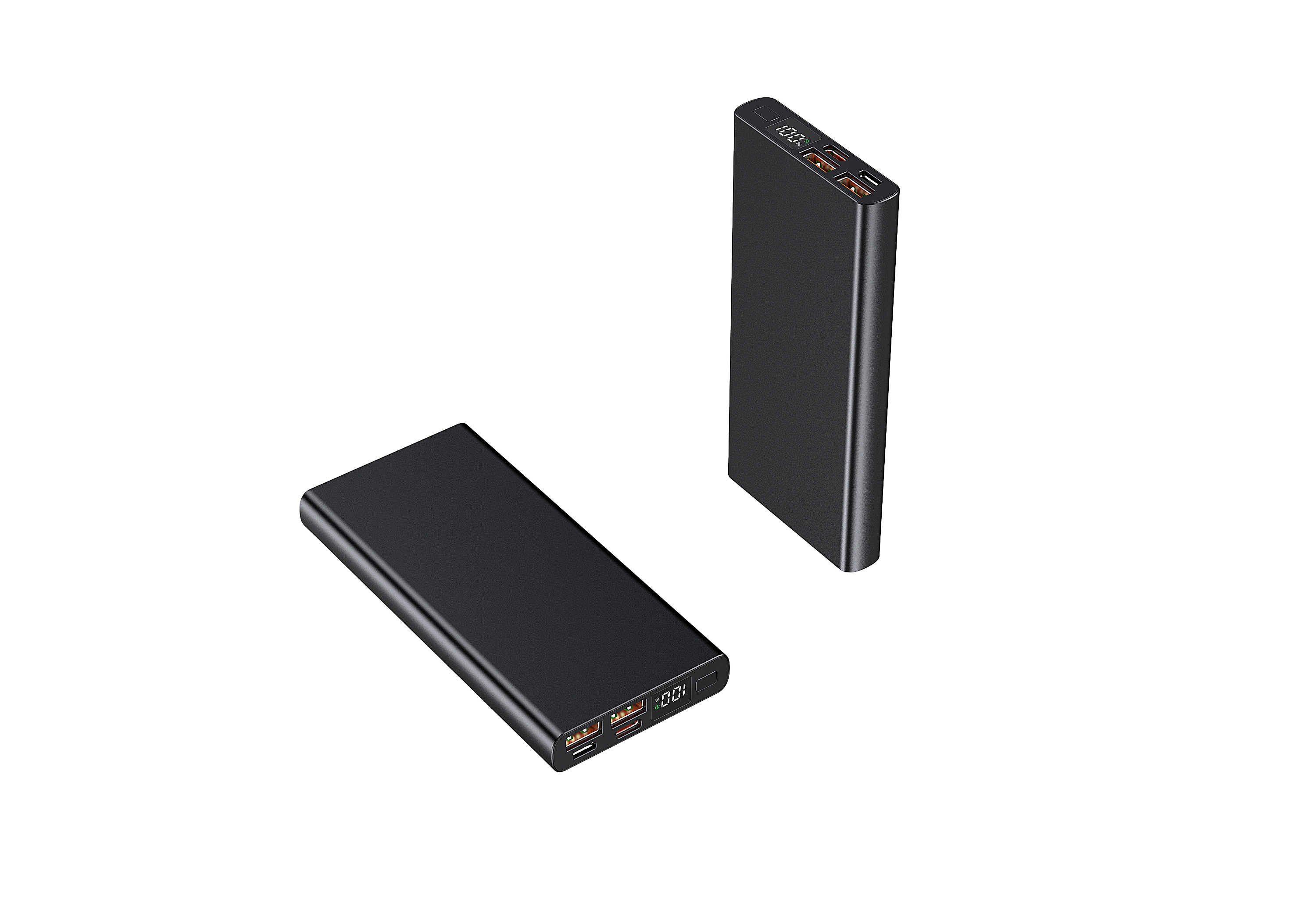 Quick Charge 3.0 22.5W 10000mAh/20000mAh Metal Power Bank for Mobile Devices Charging