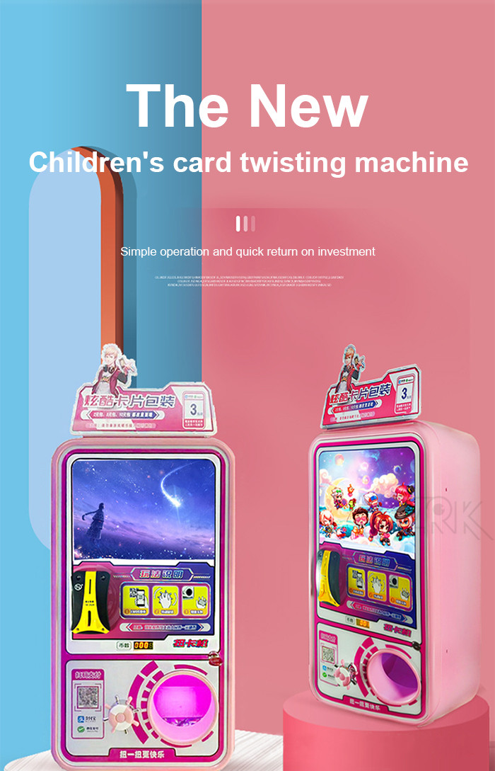 Amusement Coin Operated Mini Twisting Card Machine Vending Machine