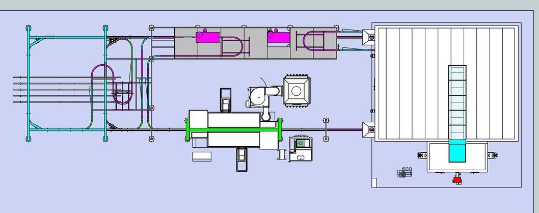 Professional Powder Coating Line Powder Coating System for Various Sizes Aluminium Profile