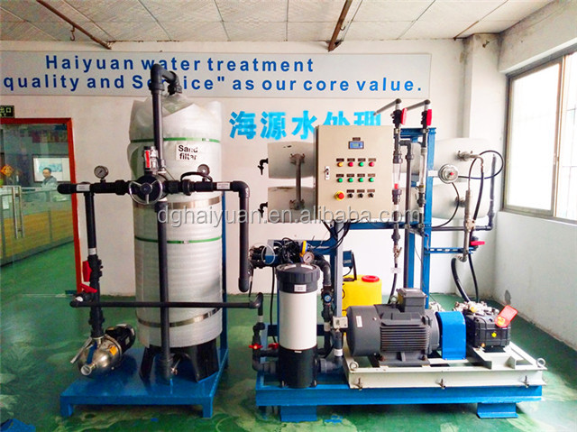PLC sea water treatment plant desalination machine 20000LPD 1000psi