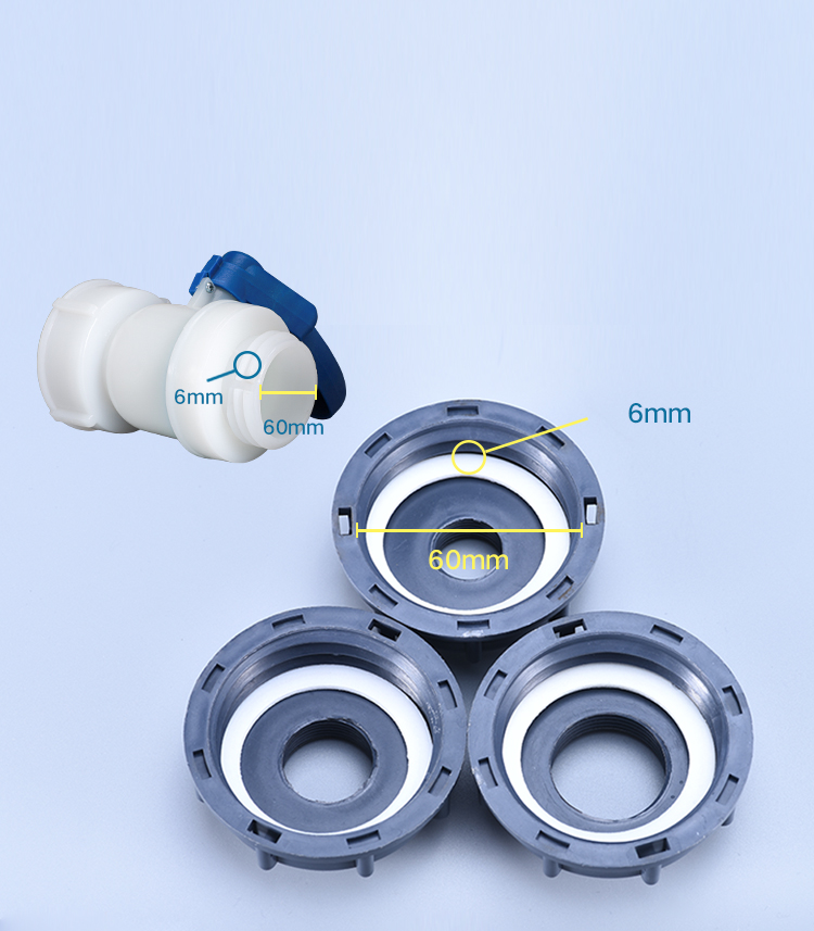 S60*6 Non Leakage IBC Tank Drum Plastic Fittings Check Valve for Irrigation Connector