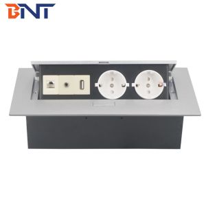 built in table design with EU standard power plug desk pop up power socket