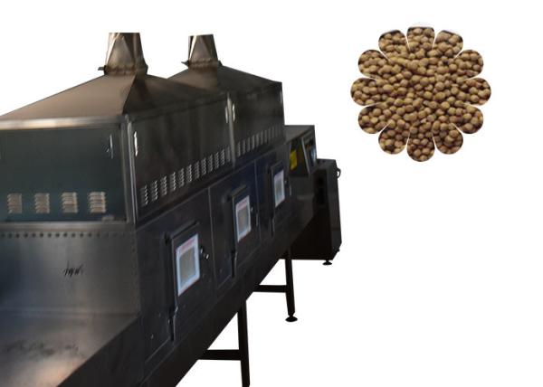 PLC Controlled Dehydrator Sterilization Machine , Pet Food Microwave Drying