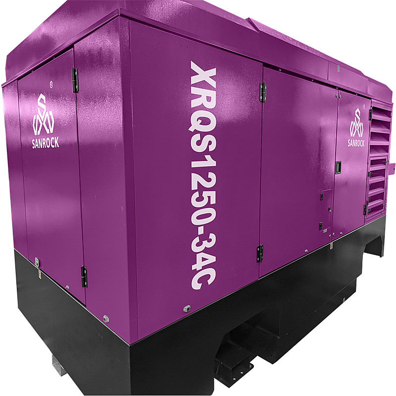 35m3/min SANROCK Portable Screw Air Compressor Machine Mining Direct Driven Screw Air Compressor For Sale