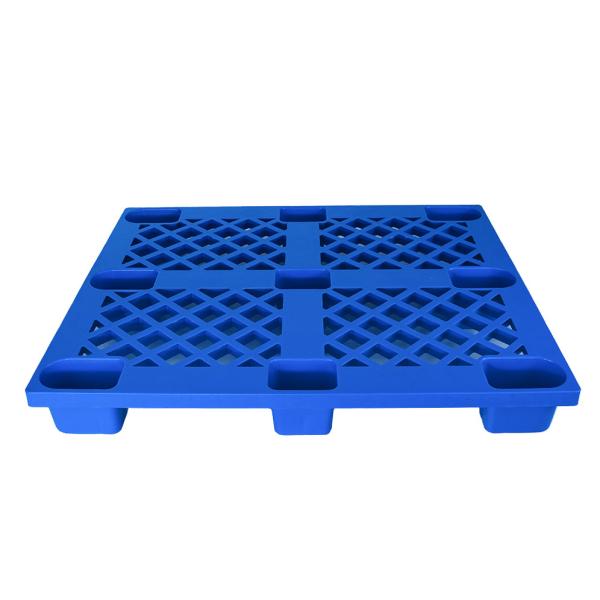 ISO9001 Certified Plastic Flat Nine Feet HDPE Blue Pallet for Logistics Industry
