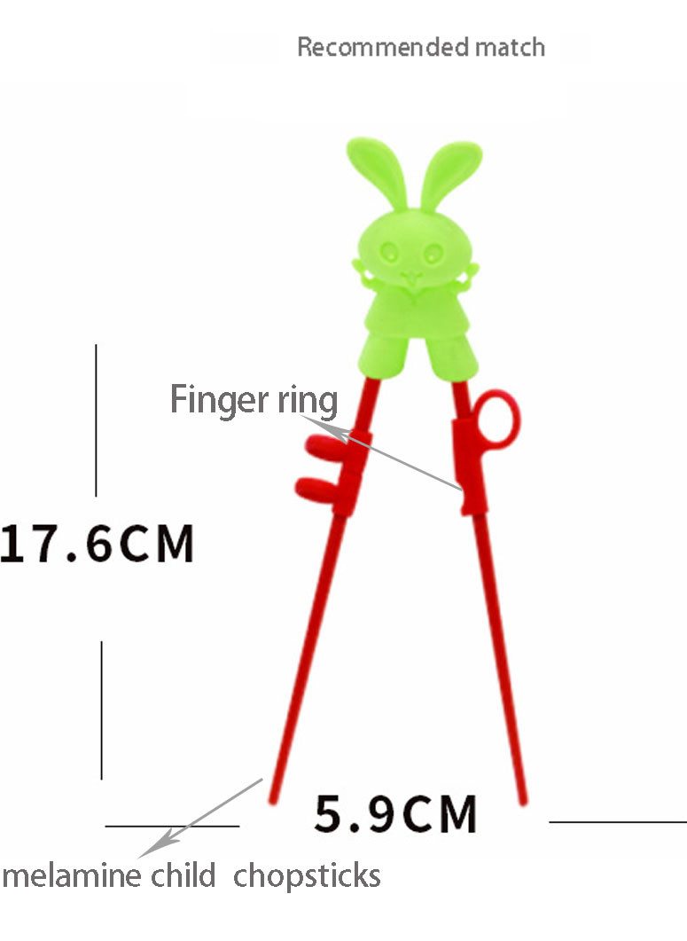 Cartoon Rabit Shaped Silicone Helper Chopstick Head for Kid Training