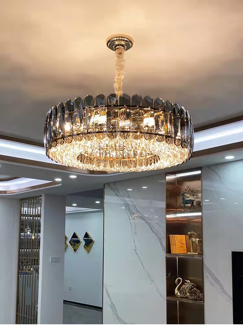 Led Crystal Chandelier For Living Dining Room Round Rectangle lounge lights(WH-CY-224)