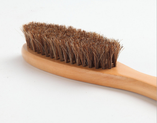 Animal Hair Brushes / Real Horsehair Shoe Brush With Long Wooden Handle