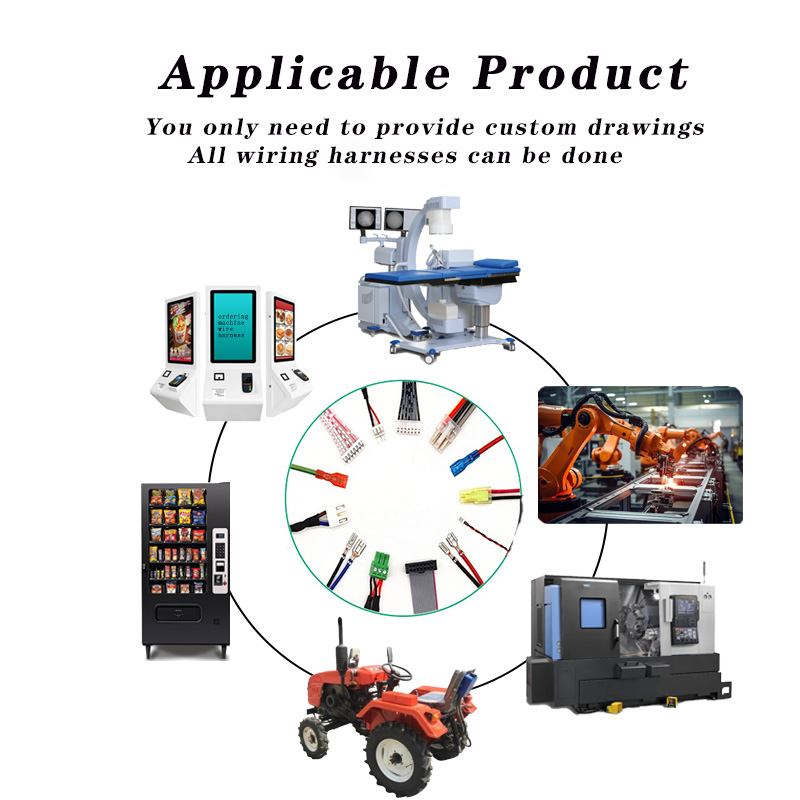 Custom Motorcycle Vehicle GPS System 4pin Headlight Switch Connector Cable Assembly