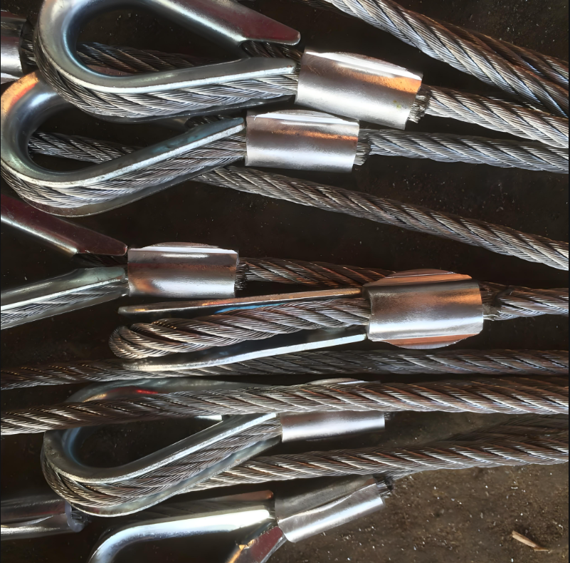 6X36WS-IWRC Core GSWR Galvanized Steel Wire Rope Lifting Sling with Thimble on