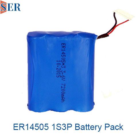 ER14505 Li SOCL2 Battery 1S3P 3.6V 7.2V 10.8V ER 2/3A Size 2/3A Lithium Metal
