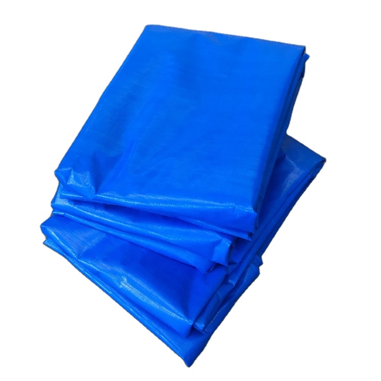 Anti-Pull Blue PE Tarpaulin Cover Sheet with Waterproof and Yarn Count 650D 2000D