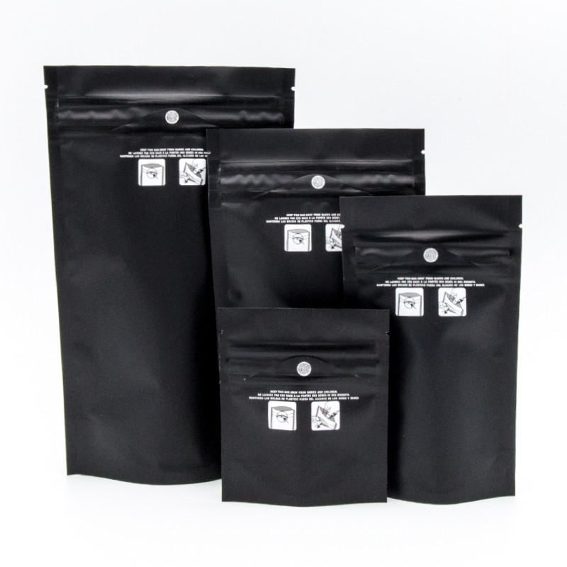 Custom printed child resistant smell proof zipper weed cigar mylar safety exit bags