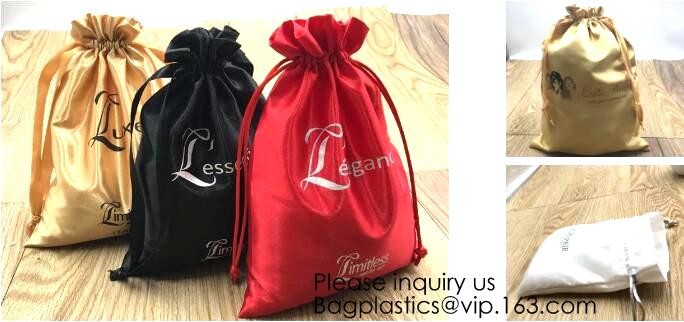 Soft Toy Storage Satin Bag With Drawstring,Promotional Red Wine Color Satin Packaging Bag,Hot selling Fancy Pink Satin J