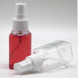 Clear Hand Sanitizer Leak Proof Bottles with 30ml Capacity and Fine Mist Spray Square