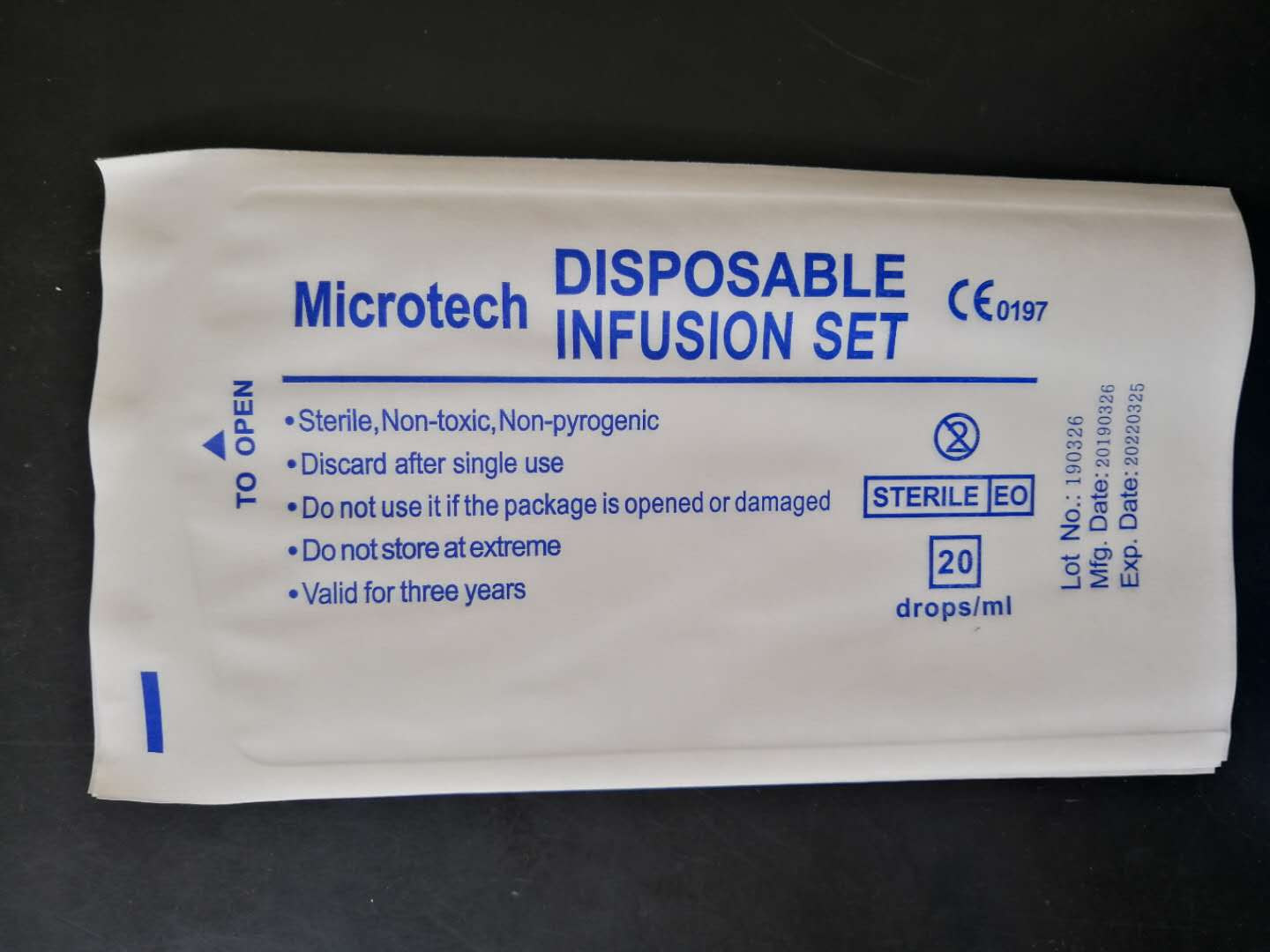 disposable infusion set pouch