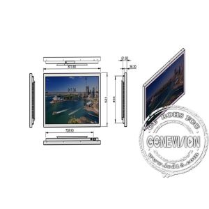Indoor 37 inch Wall Mount LCD Display Panel , 2-36gb Flash Memory Card