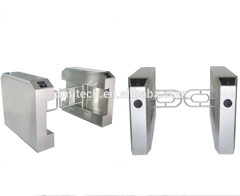 TCP/IP RFID Card Access Control Swing Turnstile Automatic Flap Turnstile Barrier 