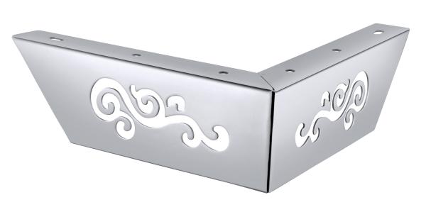 70mm high durable furniture accessories iron chrome hollow out sofa feet SL-116