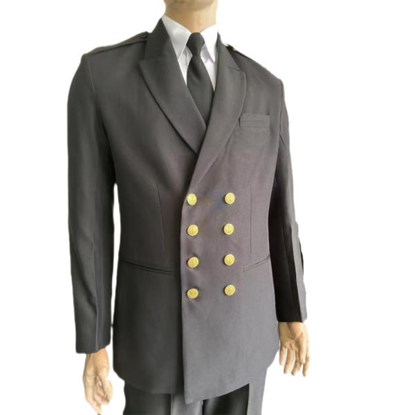 Quality Classic Black Ceremonial Uniform 40 Polyester 60 Cotton Formal Military Uniform for sale