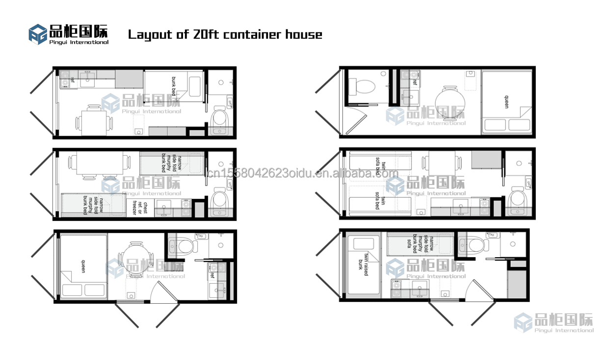 Modern Design 20ft/40ft Luxury Fabricated House Prefab Shipping Container Home Houses EU Portable 20ft Expandable House