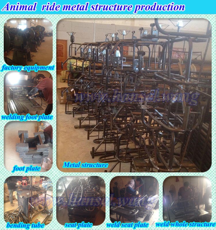 Hansel coin operated walking animal ride for mall