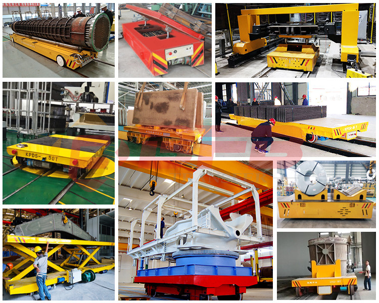 35 Ton Battery Electrically Driven Trolley To Transport Steel Pipes Between The Prodution Lines