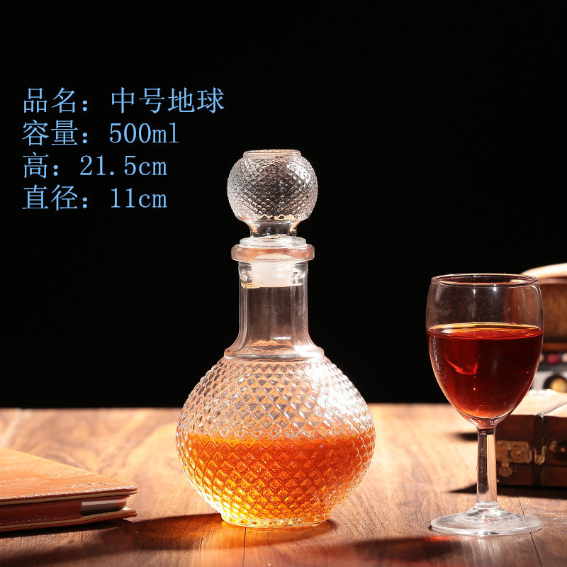 500ml 800ml 1000ml Glass Vodka Decanter Made with Environmental Protection in Mind