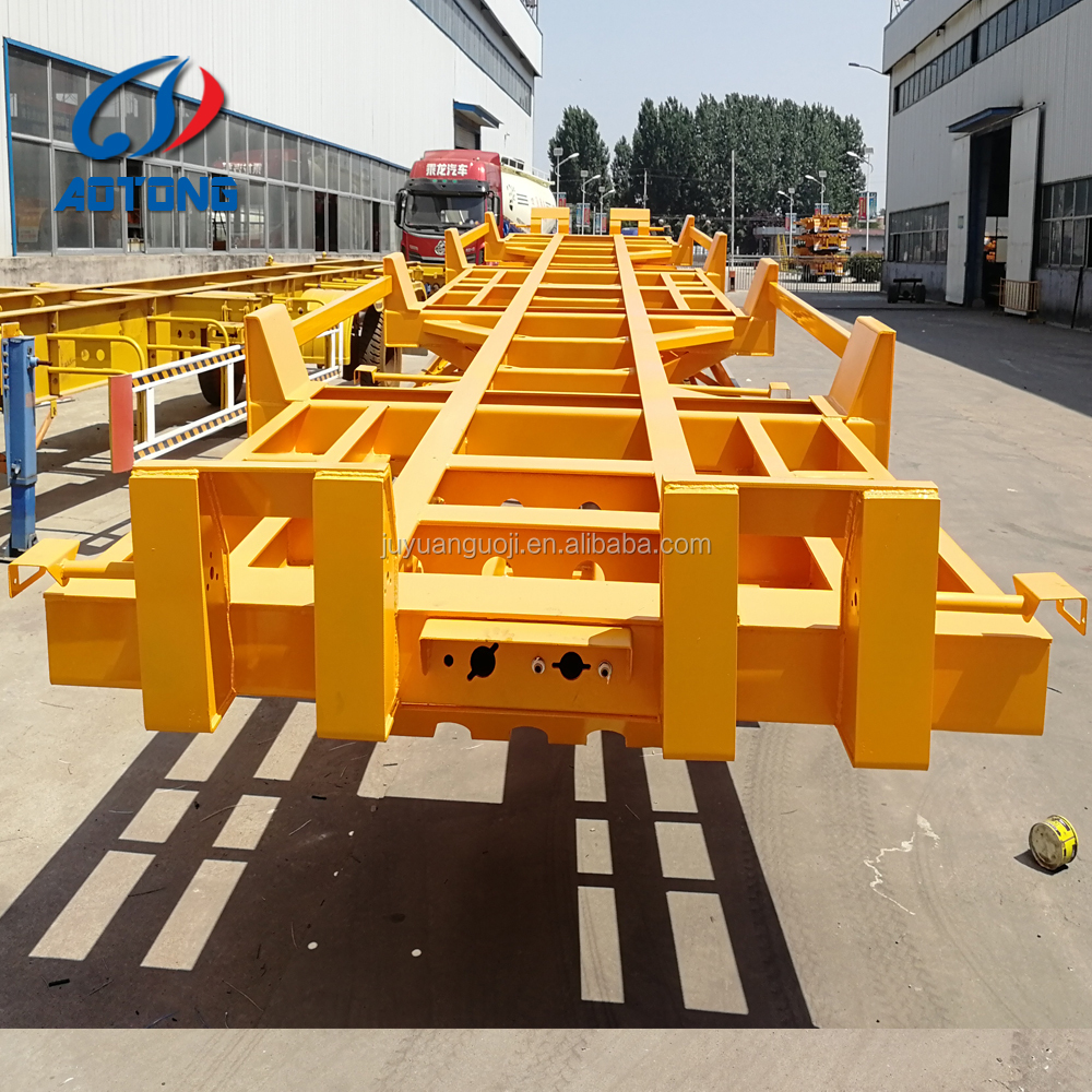 Steel 3 Axles 40ft 20ft 40ft Shipping Container Flat Semi Trailers for Country Markets