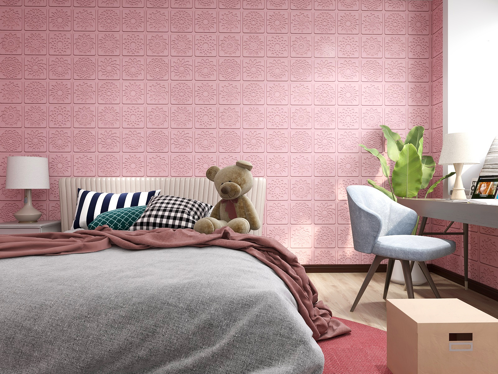 Modern Interior Design Style Self Adhesive 3D Wallpaper for Living Room Decor