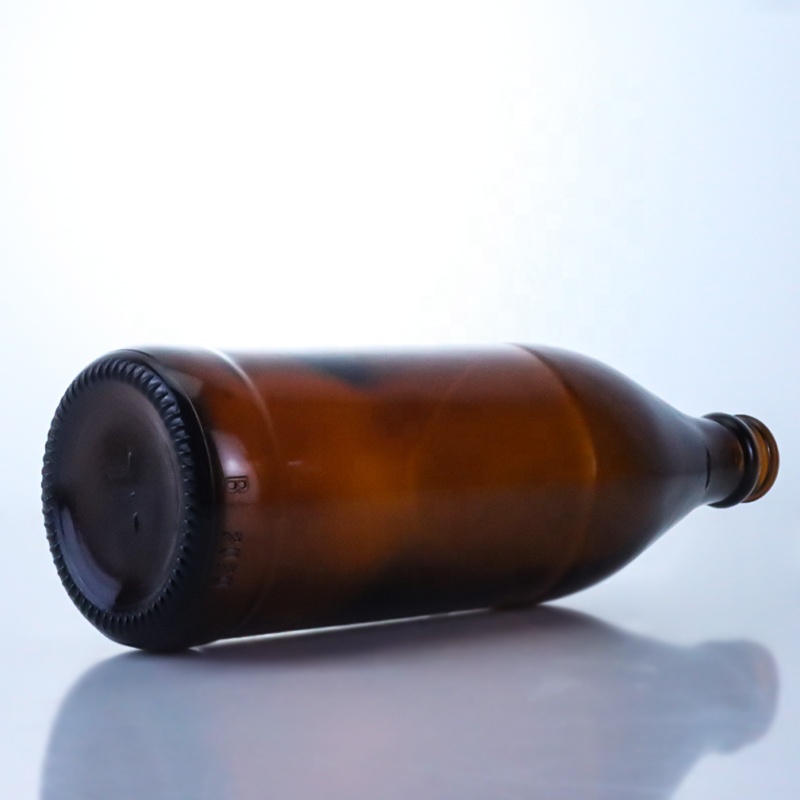 SCREW CAP Beer Empty Glass Bottles with Crown Caps 700ml 750ml Creative Small Amber Bottle