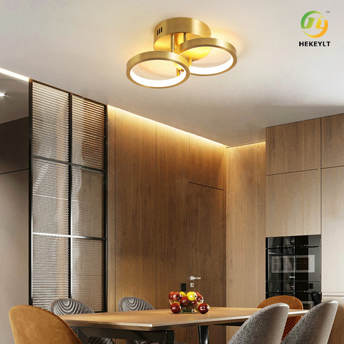 Copper Cloakroom LED Ceiling Light Simple Aisle Lamp