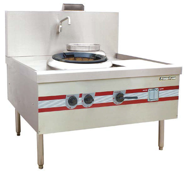 Environmental Chinese Cooking Stove Quiet Turbo Wok Range 1200 x 1220 x (810+450) mm