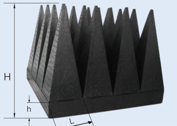 EPP/EPS Carbon loaded polystyrene absorber