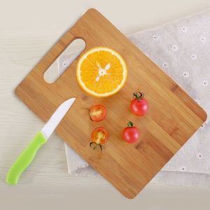 Bamboo Cutting Board Set Set of 3 with Easy Access Handle Hole and CE / EU